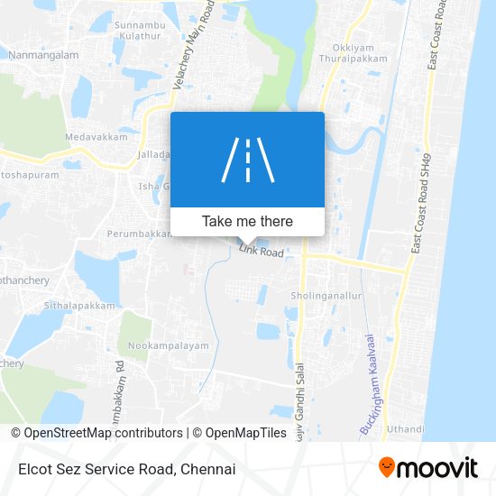 Elcot Sez Service Road map