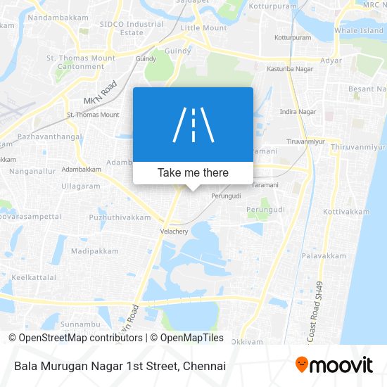 Bala Murugan Nagar 1st Street map