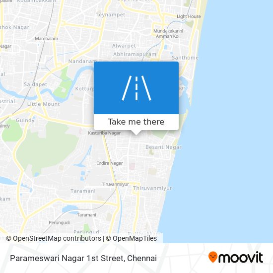 Parameswari Nagar 1st Street map