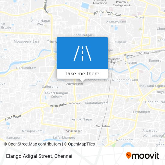 Elango Adigal Street map