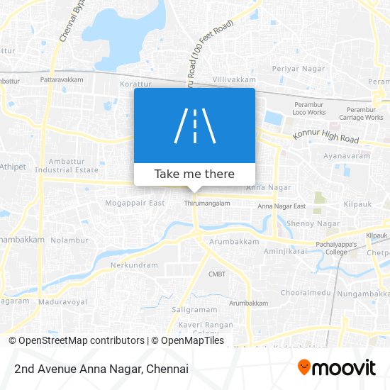 2nd Avenue Anna Nagar map