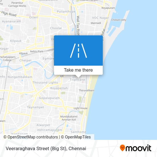 Veeraraghava Street (Big St) map