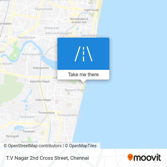 T.V Nagar 2nd Cross Street map