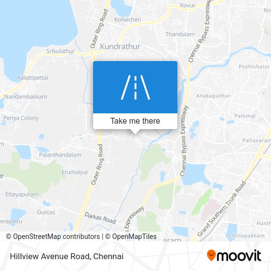 Hillview Avenue Road map
