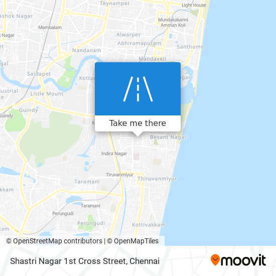 Shastri Nagar 1st Cross Street map