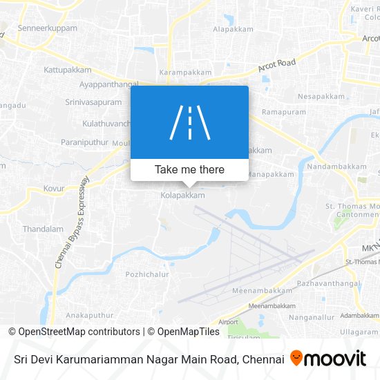 Sri Devi Karumariamman Nagar Main Road map
