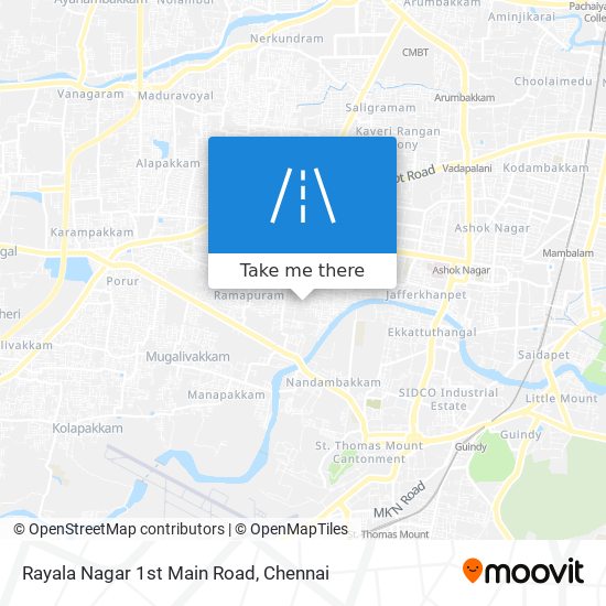 Rayala Nagar 1st Main Road map