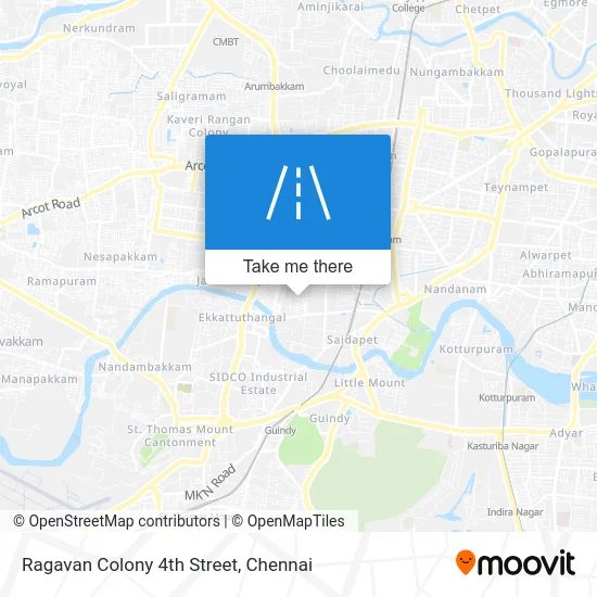 Ragavan Colony 4th Street map