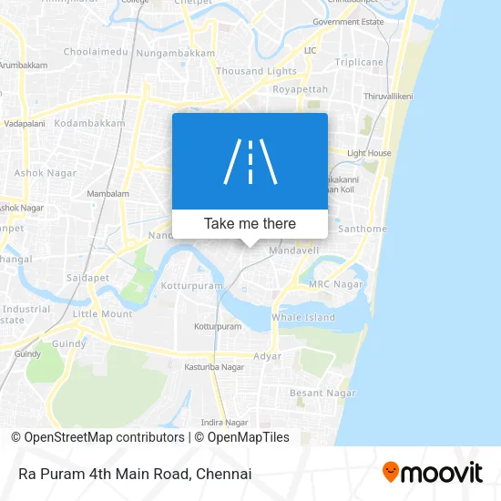 Ra Puram 4th Main Road map