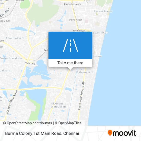 Burma Colony 1st Main Road map