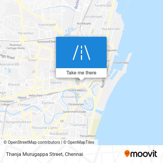 Thanja Murugappa Street map