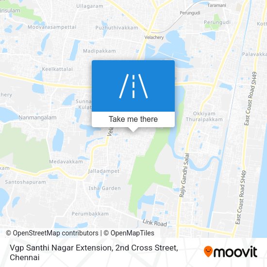 Vgp Santhi Nagar Extension, 2nd Cross Street map