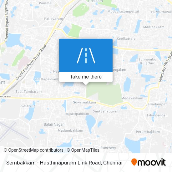 Sembakkam - Hasthinapuram Link Road map