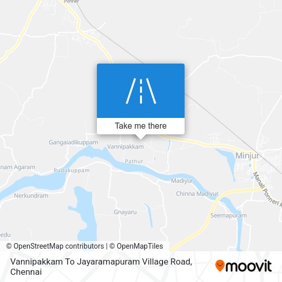Vannipakkam To Jayaramapuram Village Road map