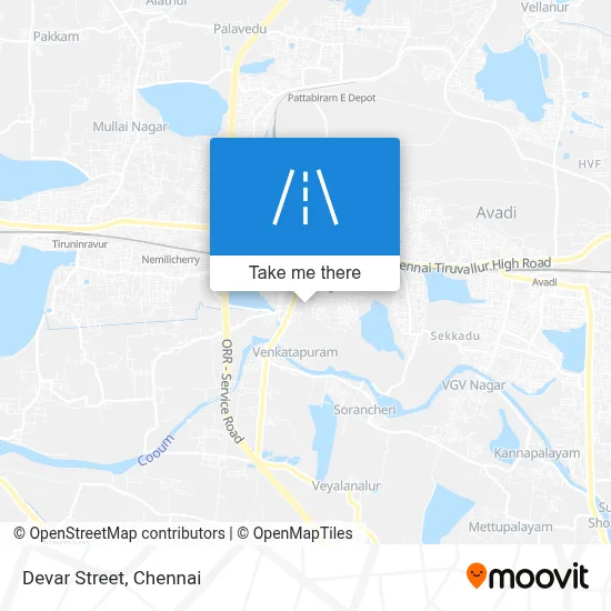 Devar Street map