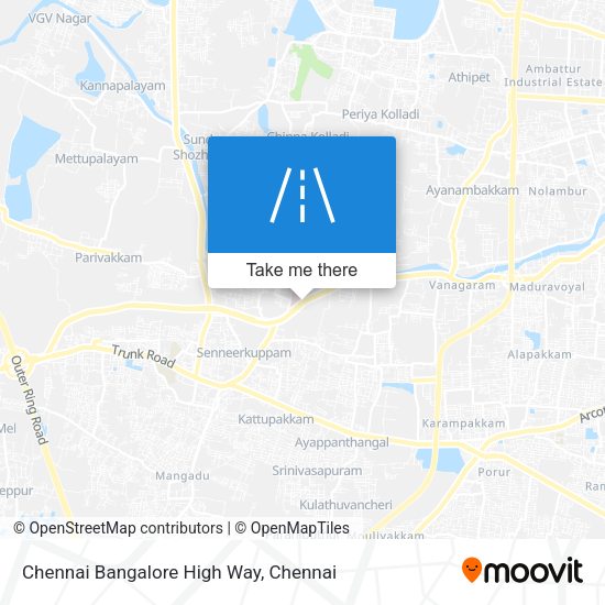 Chennai Bangalore High Way map