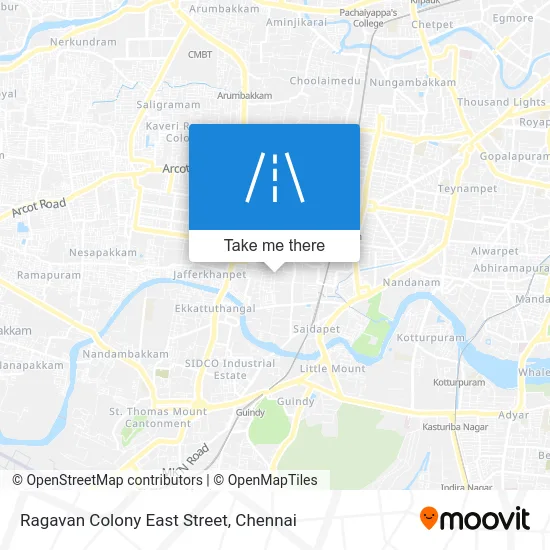 Ragavan Colony East Street map