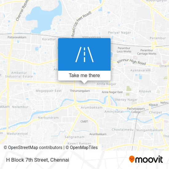 H Block 7th Street map