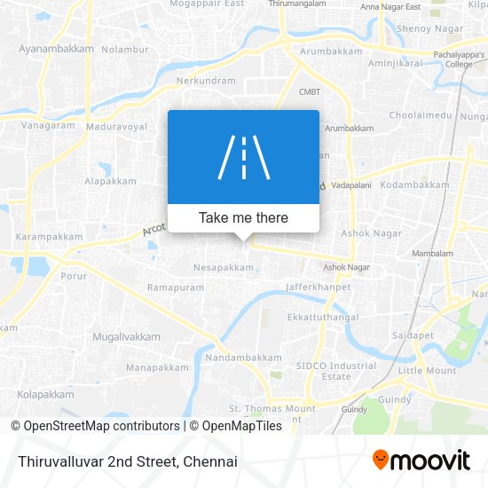 Thiruvalluvar 2nd Street map