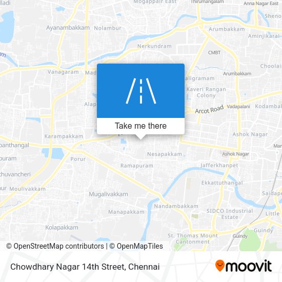 Chowdhary Nagar 14th Street map