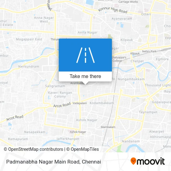 Padmanabha Nagar Main Road map