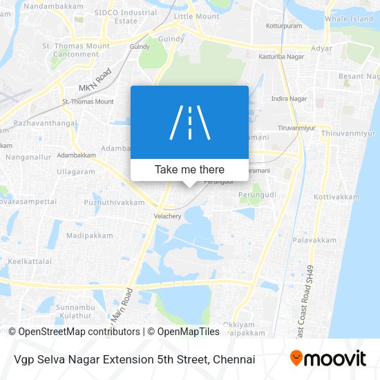 Vgp Selva Nagar Extension 5th Street map