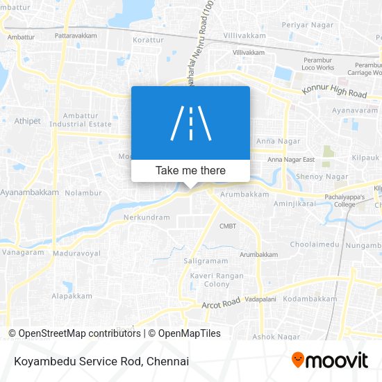 Koyambedu Service Rod map