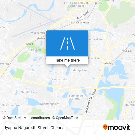 Iyappa Nagar 4th Street map