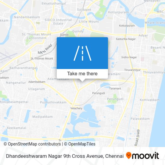 Dhandeeshwaram Nagar 9th Cross Avenue map