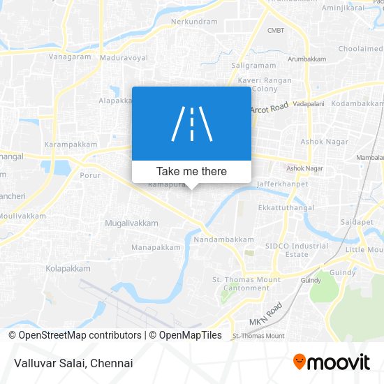 Valluvar Salai map