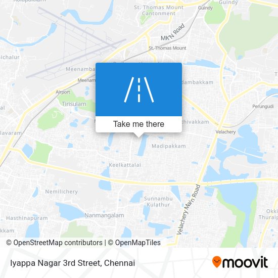 Iyappa Nagar 3rd Street map
