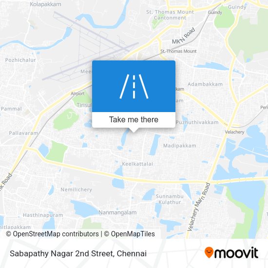 Sabapathy Nagar 2nd Street map