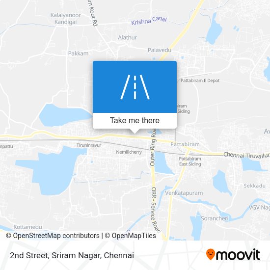 2nd Street, Sriram Nagar map