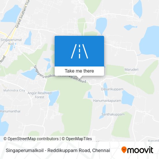 Singaperumalkoil - Reddikuppam Road map