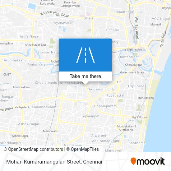 Mohan Kumaramangalan Street map