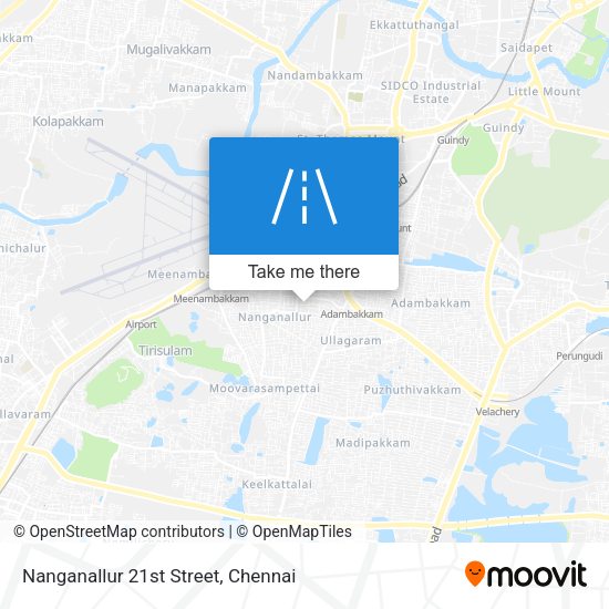 Nanganallur 21st Street map