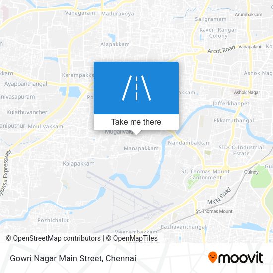 Gowri Nagar Main Street map