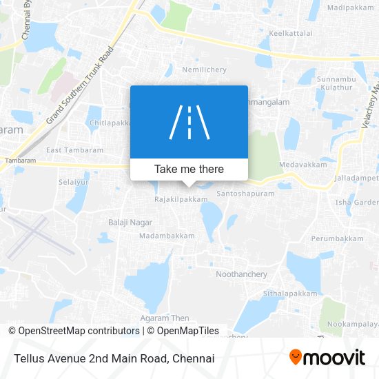 Tellus Avenue 2nd Main Road map