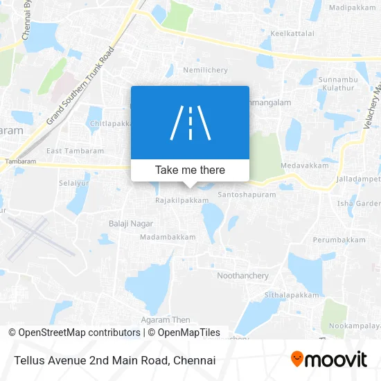 Tellus Avenue 2nd Main Road map