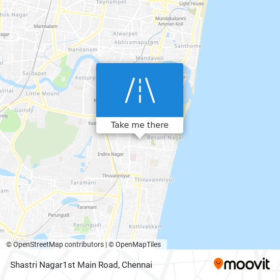 Shastri Nagar1st Main Road map