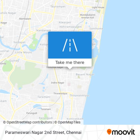 Parameswari Nagar 2nd Street map