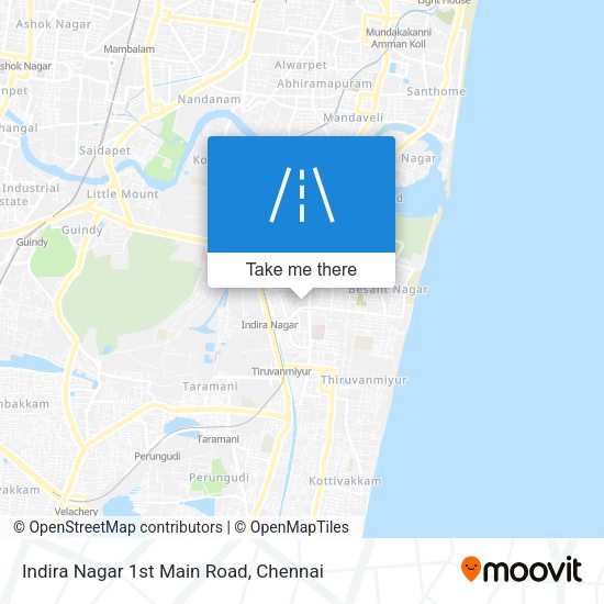 Indira Nagar 1st Main Road map