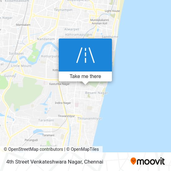 4th Street Venkateshwara Nagar map