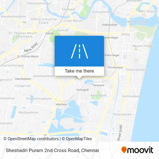 Sheshadri Puram 2nd Cross Road map