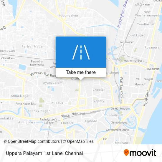 Uppara Palayam 1st Lane map