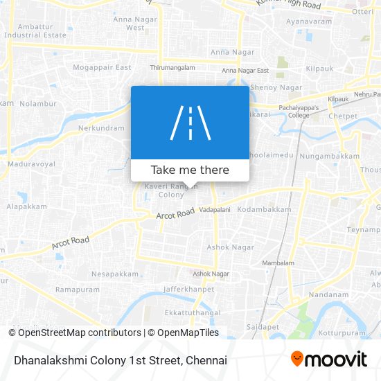 Dhanalakshmi Colony 1st Street map