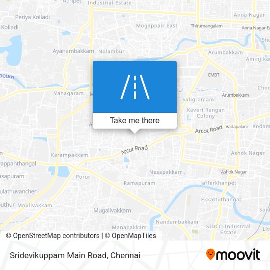 Sridevikuppam Main Road map