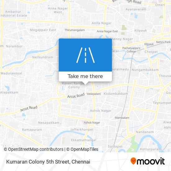 Kumaran Colony 5th Street map