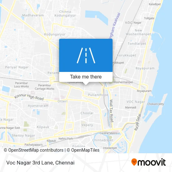 Voc Nagar 3rd Lane map