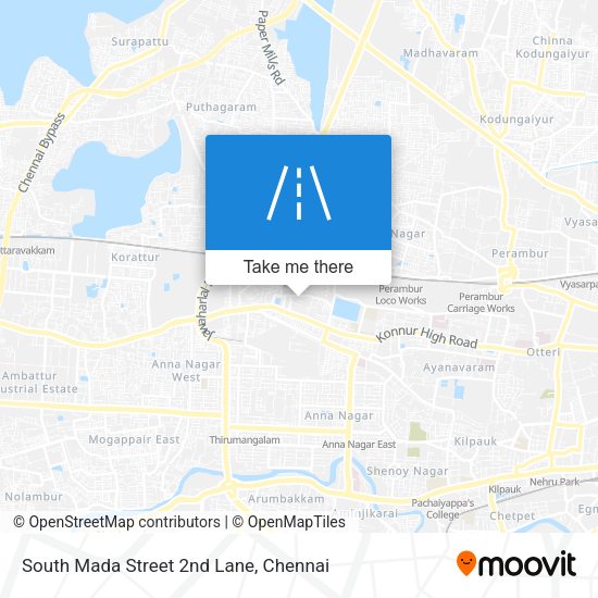 South Mada Street 2nd Lane map